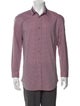 Versace Plaid Print Long Sleeve Dress Shirt