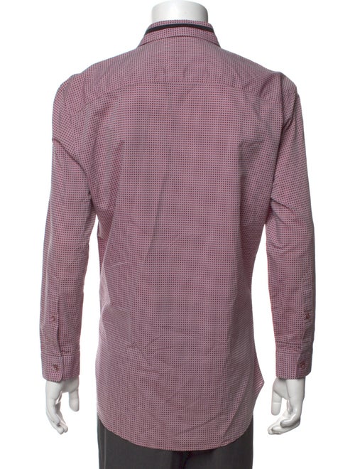 Versace Plaid Print Long Sleeve Dress Shirt