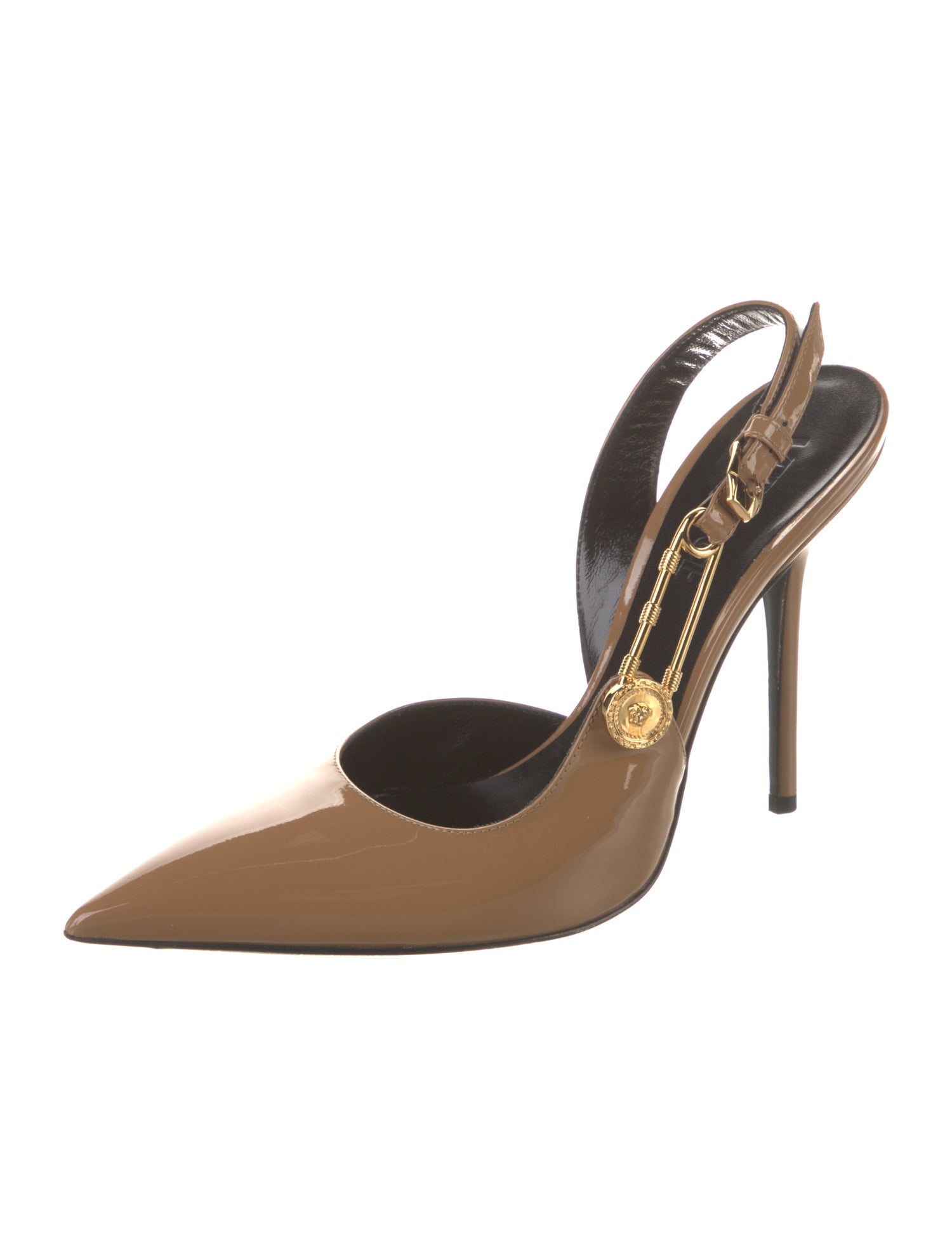 Versace Patent Leather Slingback Pumps