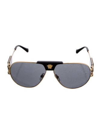 Versace Medusa Insignia Aviator Sunglasses