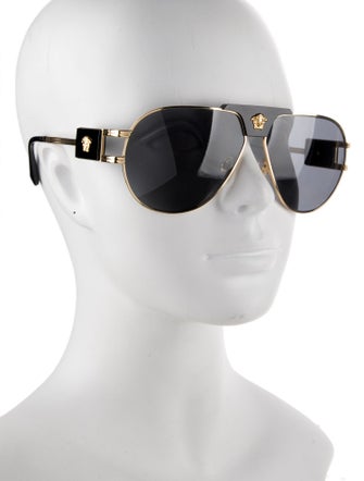 Versace Medusa Insignia Aviator Sunglasses