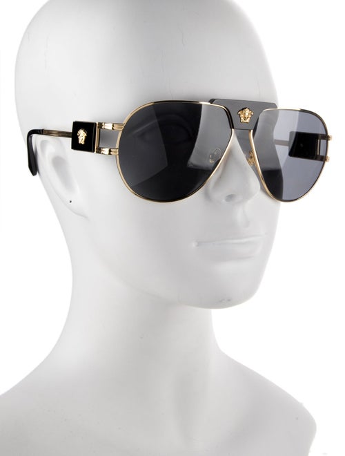 Versace Medusa Insignia Aviator Sunglasses