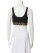 Versace Graphic Print Square Neckline Crop Top