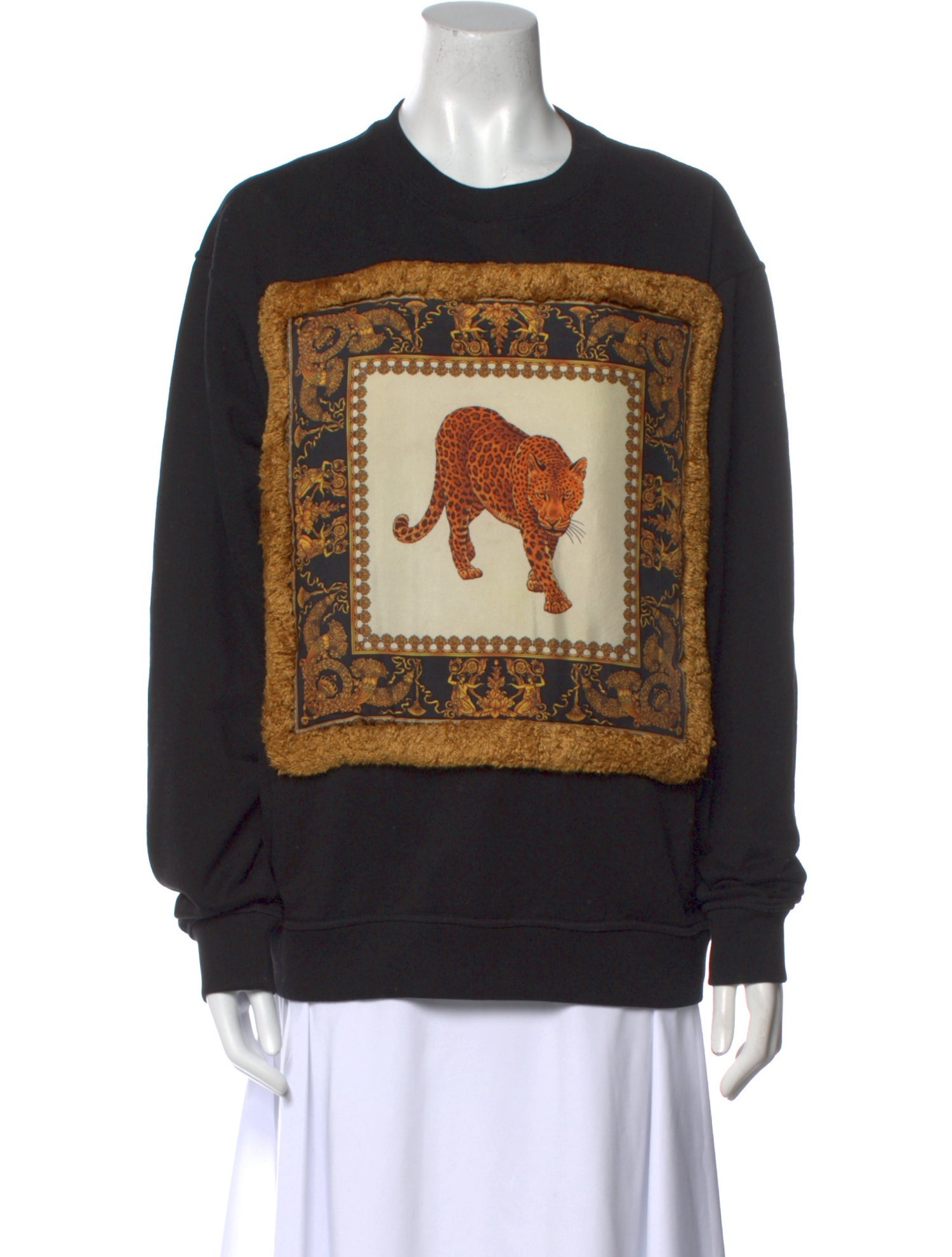 Versace Graphic Print Crew Neck Sweatshirt