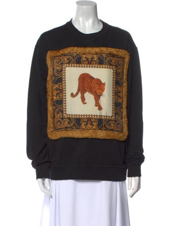 Versace Graphic Print Crew Neck Sweatshirt