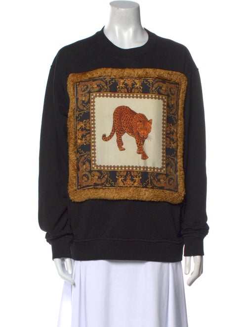 Versace Graphic Print Crew Neck Sweatshirt