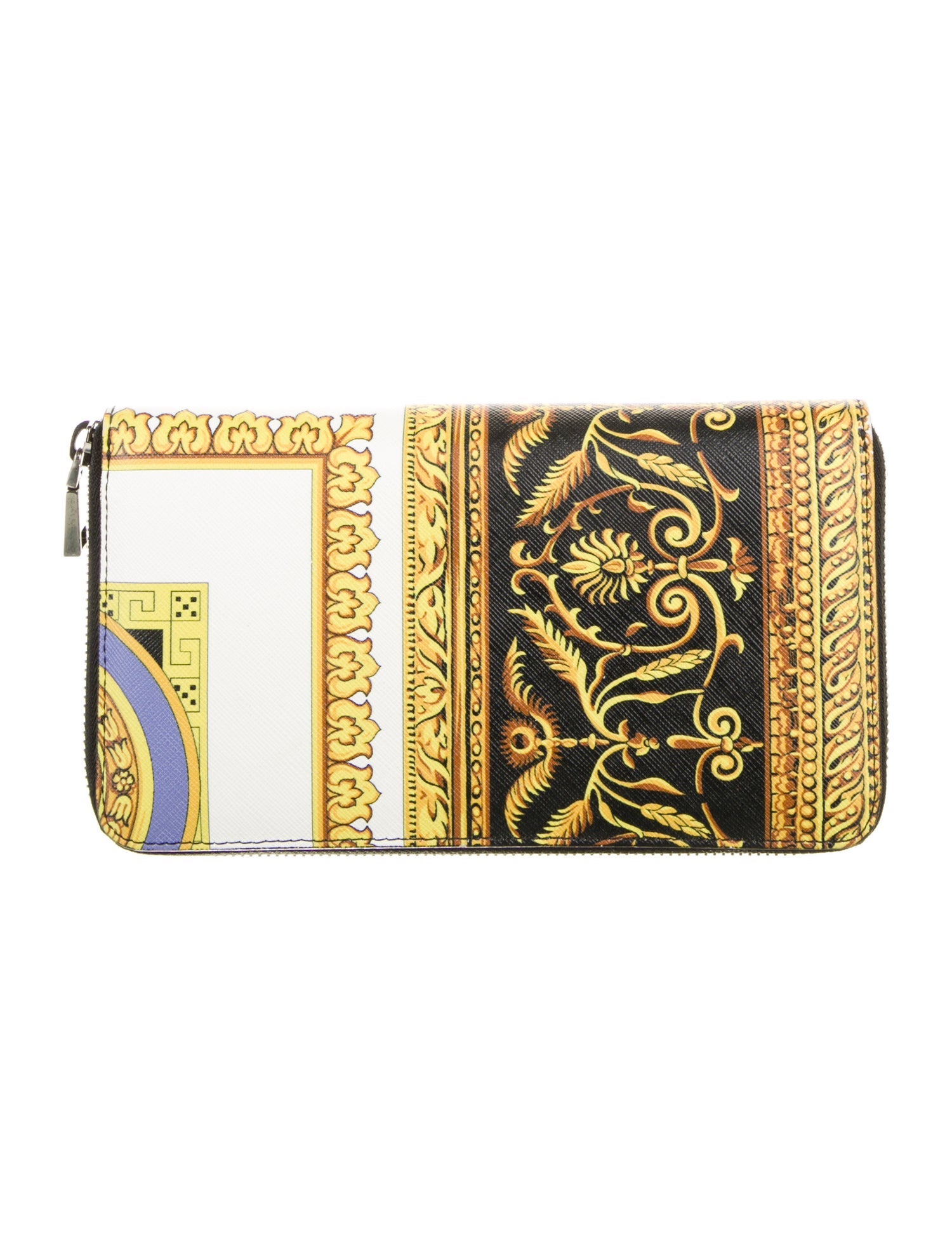 Versace Barocco Print Leather Bifold Wallet