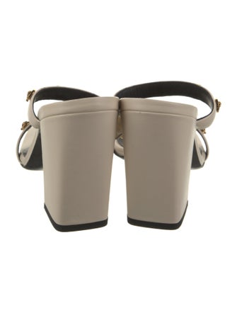 Versace Leather Studded Accents Slides