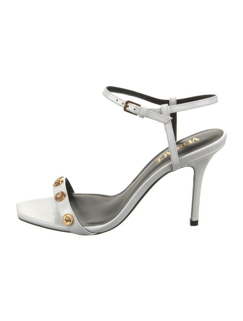 Versace Patent Leather Studded Accents Sandals