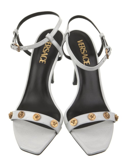 Versace Patent Leather Studded Accents Sandals