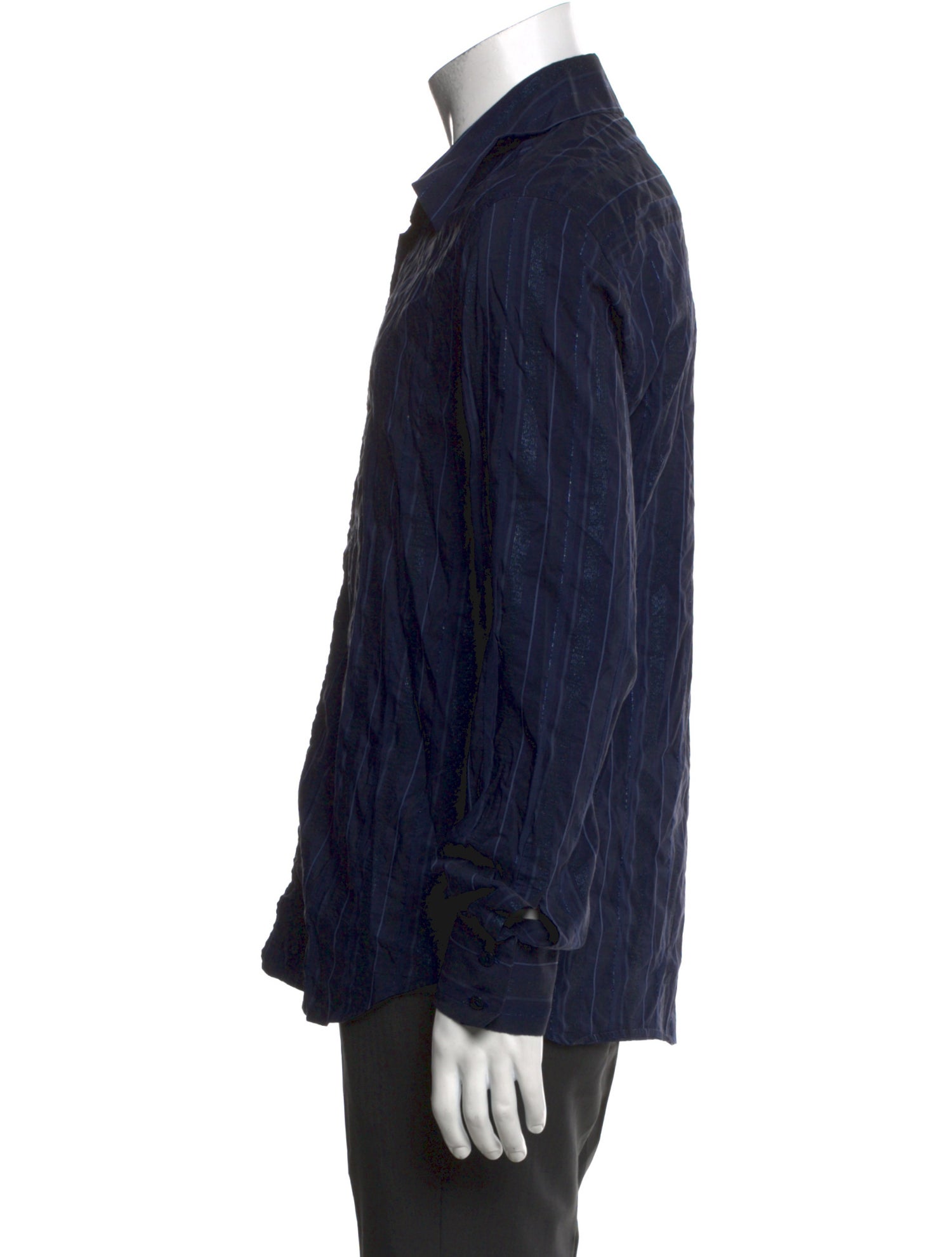 Versace Striped Long Sleeve Dress Shirt