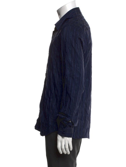 Versace Striped Long Sleeve Dress Shirt