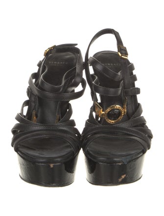 Versace Leather Gladiator Sandals
