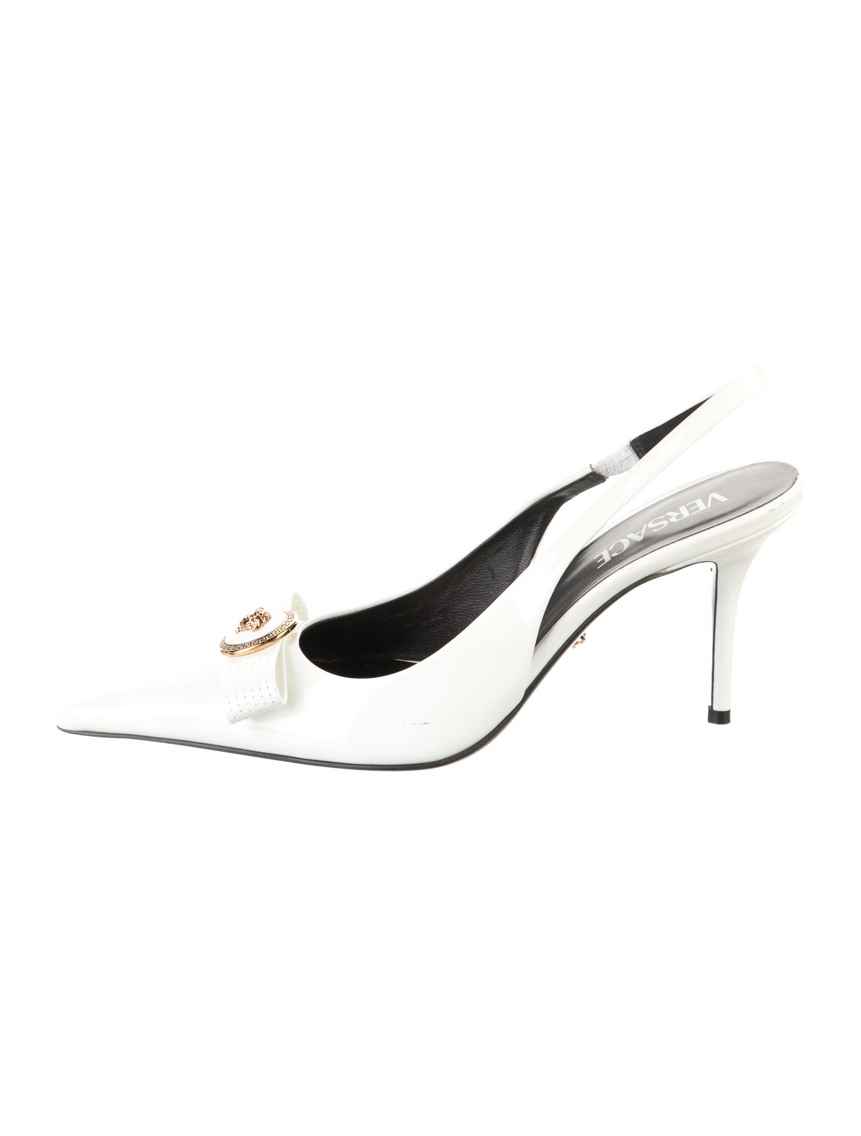 Versace Patent Leather Slingback Pumps