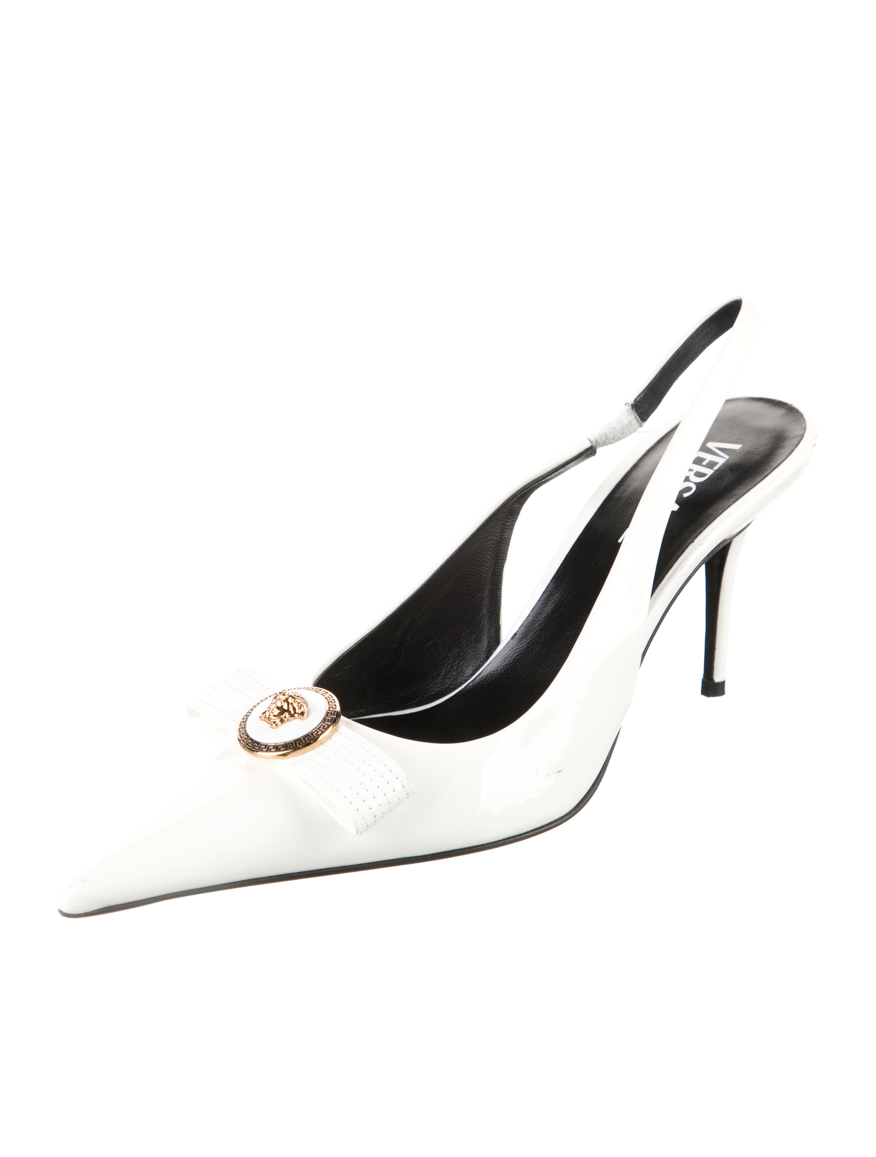 Versace Patent Leather Slingback Pumps