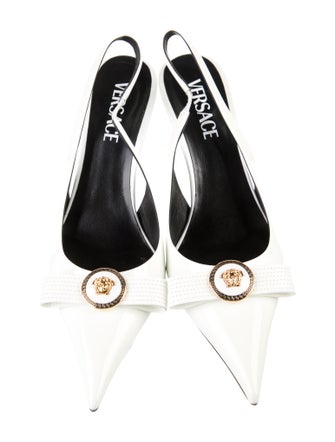 Versace Patent Leather Slingback Pumps