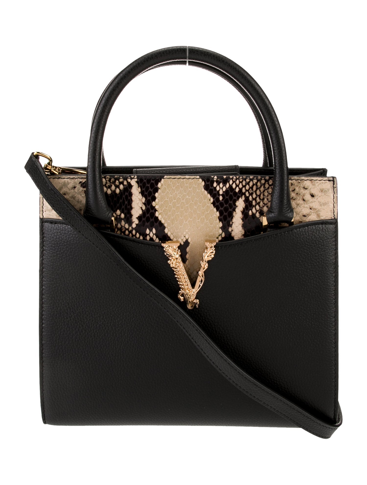 Versace Leather Top Handle Bag