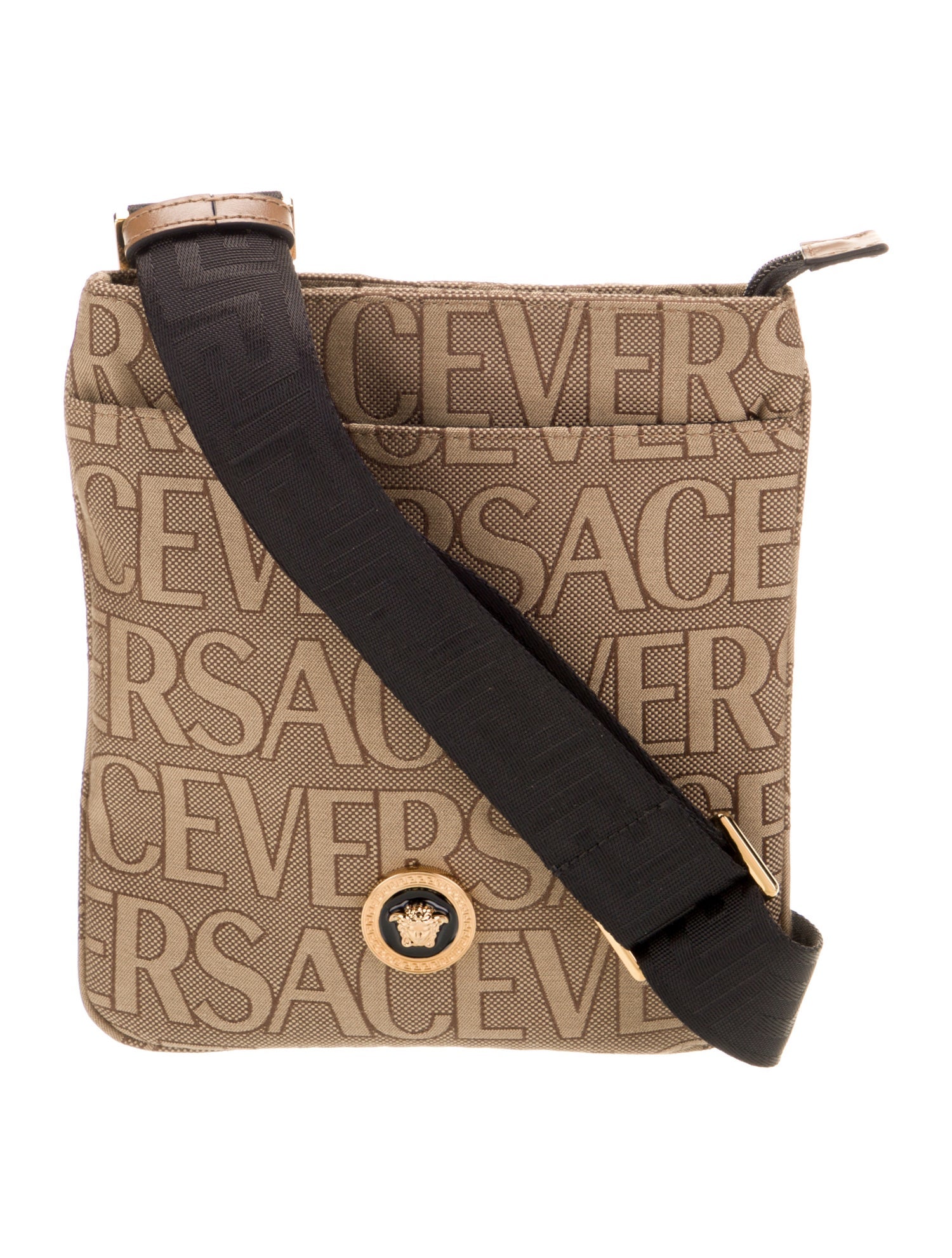 Versace Canvas Messenger Bag