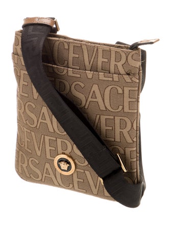 Versace Canvas Messenger Bag