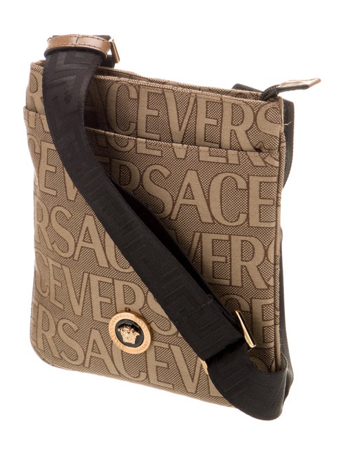 Versace Canvas Messenger Bag