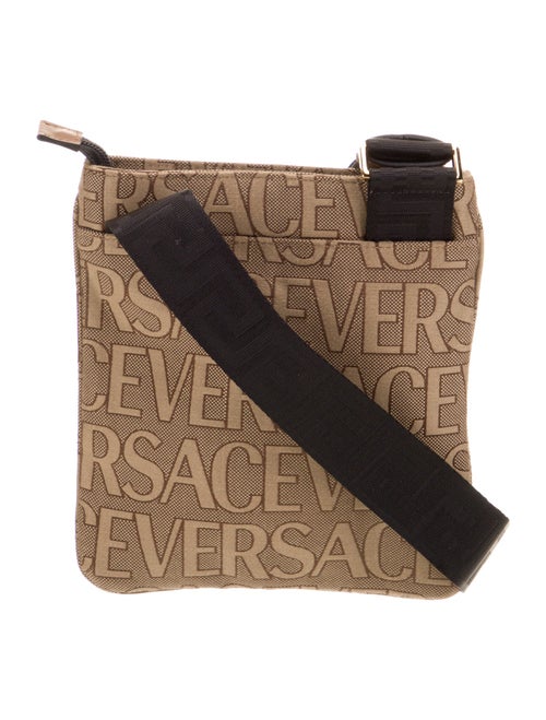 Versace Canvas Messenger Bag