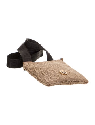 Versace Canvas Messenger Bag