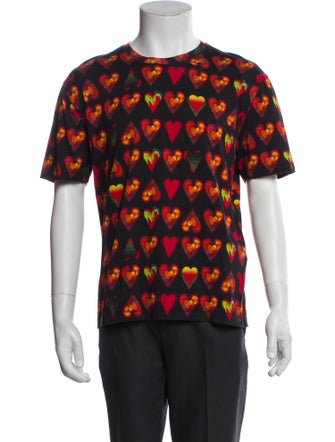 Versace Printed Crew Neck T-Shirt