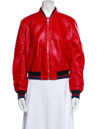 Versace Colorblock Pattern Bomber Jacket