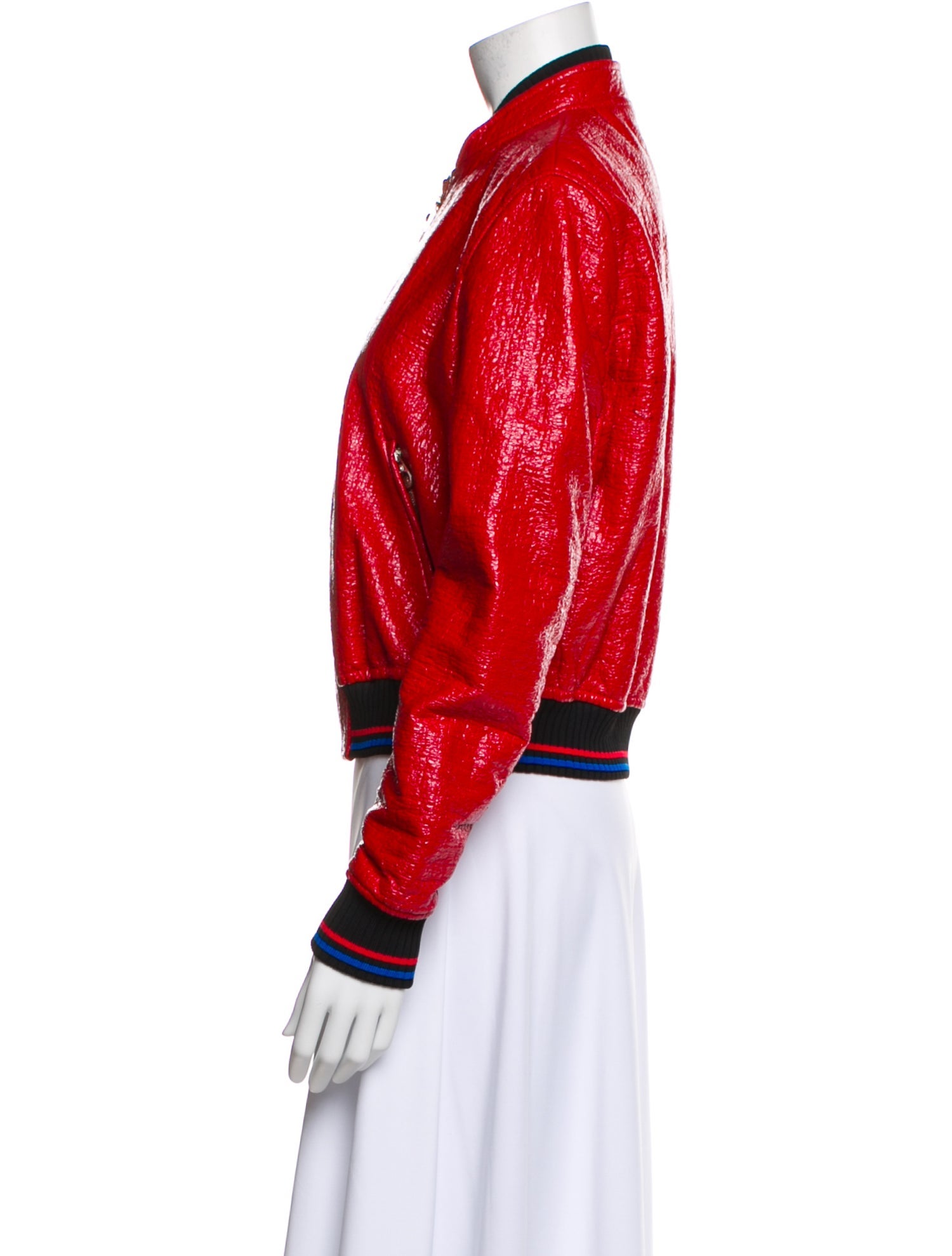 Versace Colorblock Pattern Bomber Jacket