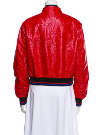 Versace Colorblock Pattern Bomber Jacket