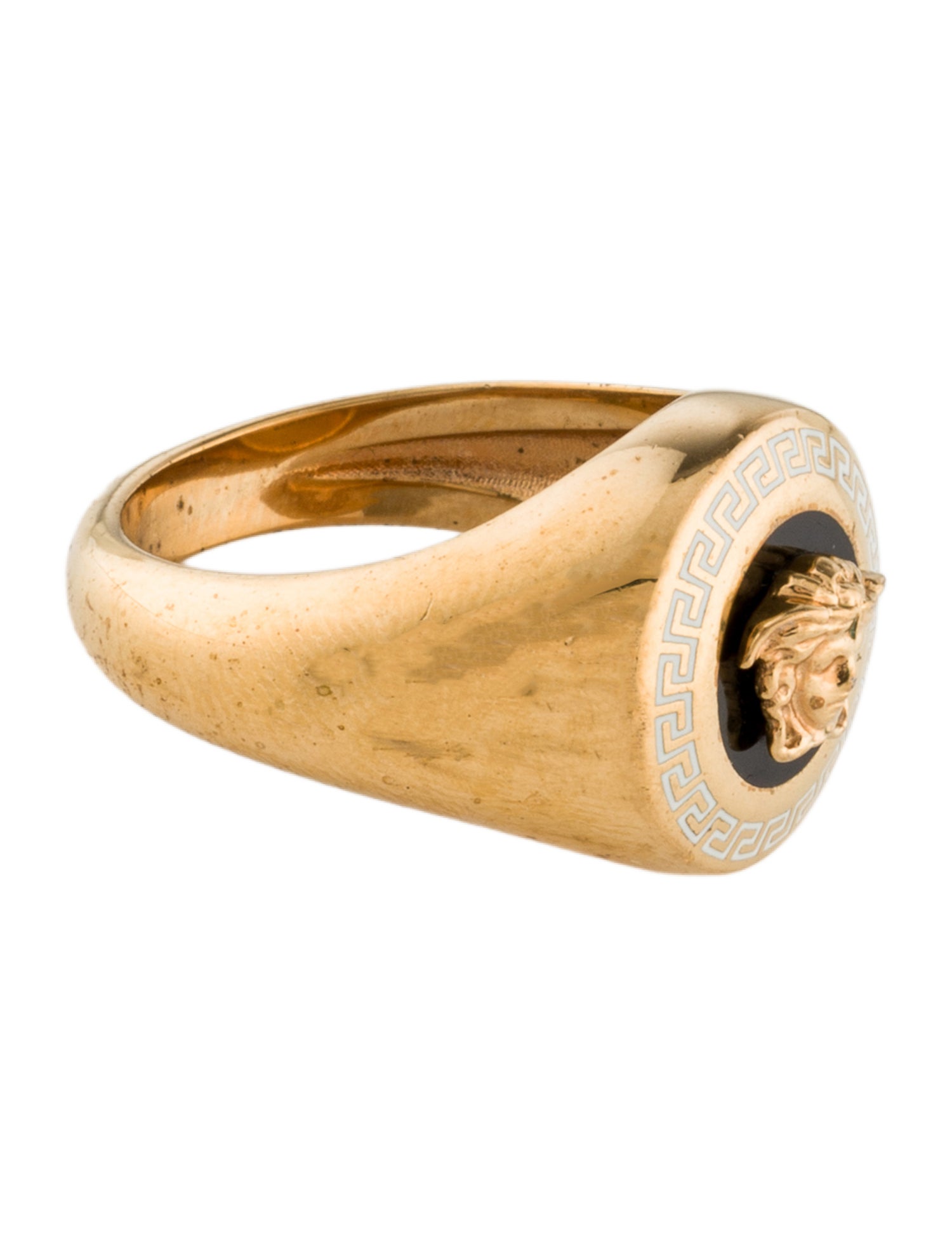 Versace Enamel Medusa Cocktail Ring