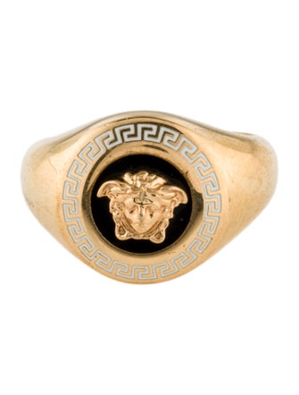 Versace Enamel Medusa Cocktail Ring