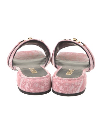 Versace Canvas Floral Print Slides