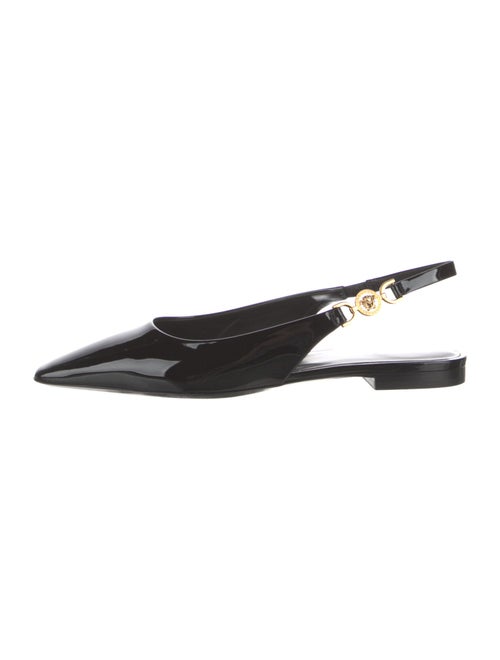 Versace Patent Leather Slingback Flats