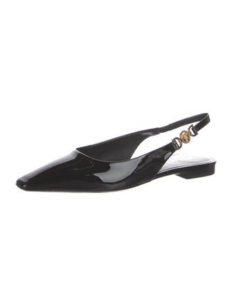 Versace Patent Leather Slingback Flats