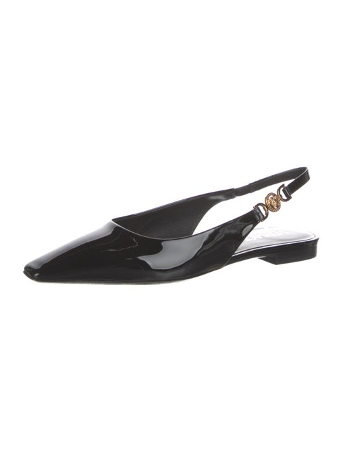 Versace Patent Leather Slingback Flats