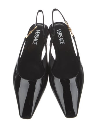 Versace Patent Leather Slingback Flats