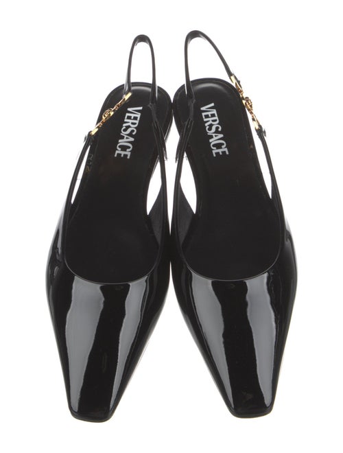 Versace Patent Leather Slingback Flats