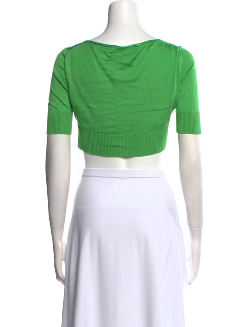 Versace Silk V-Neck Crop Top