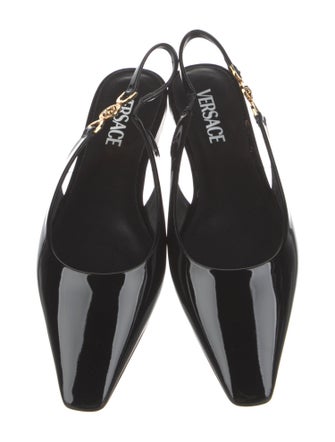 Versace Patent Leather Slingback Flats