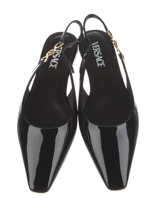 Versace Patent Leather Slingback Flats