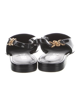 Versace Patent Leather Slingback Flats
