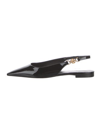 Versace Patent Leather Slingback Flats