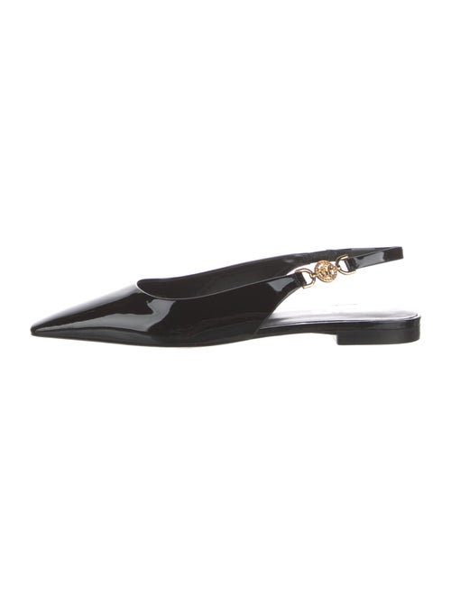 Versace Patent Leather Slingback Flats