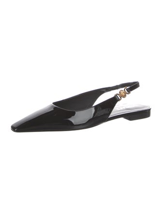 Versace Patent Leather Slingback Flats