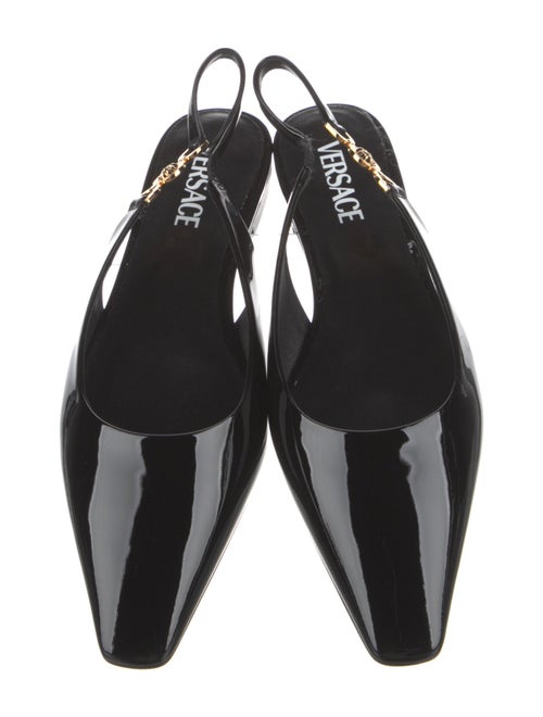 Versace Patent Leather Slingback Flats