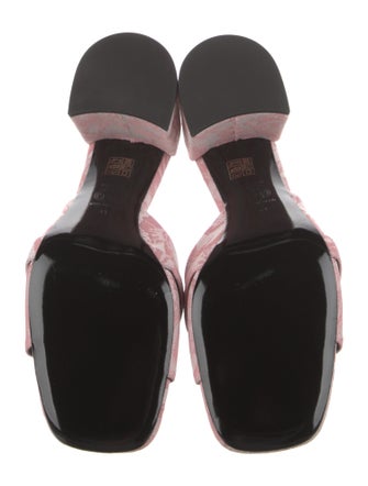 Versace Canvas Floral Print Slides