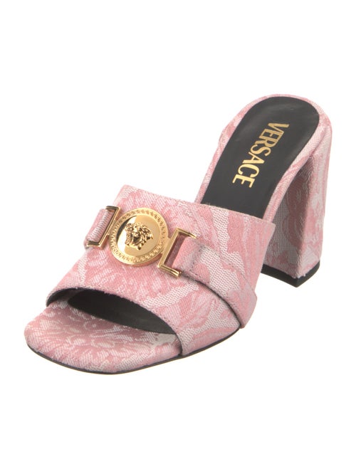 Versace Canvas Floral Print Slides