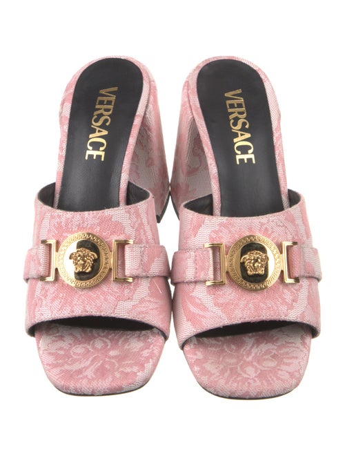 Versace Canvas Floral Print Slides