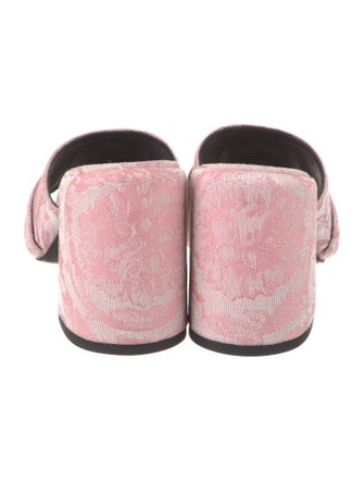 Versace Canvas Floral Print Slides